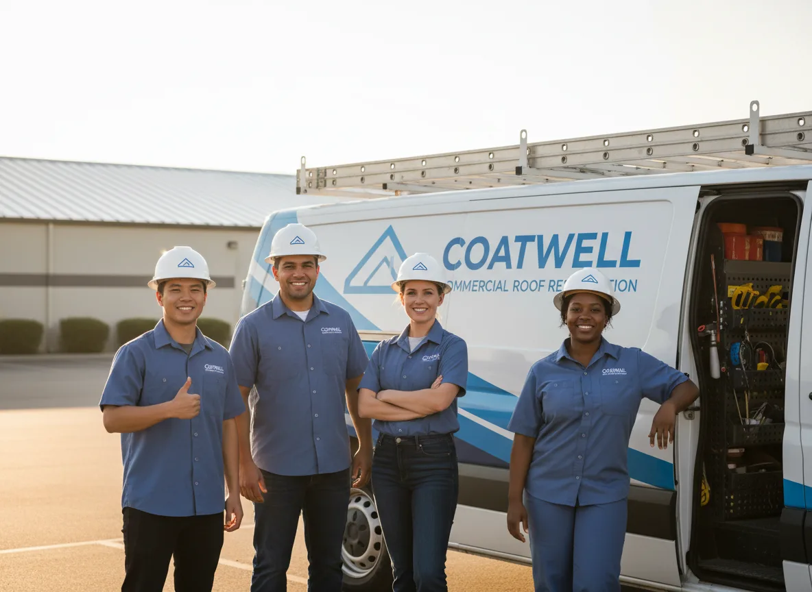 Commercial roof coating company in Jefferson, MA